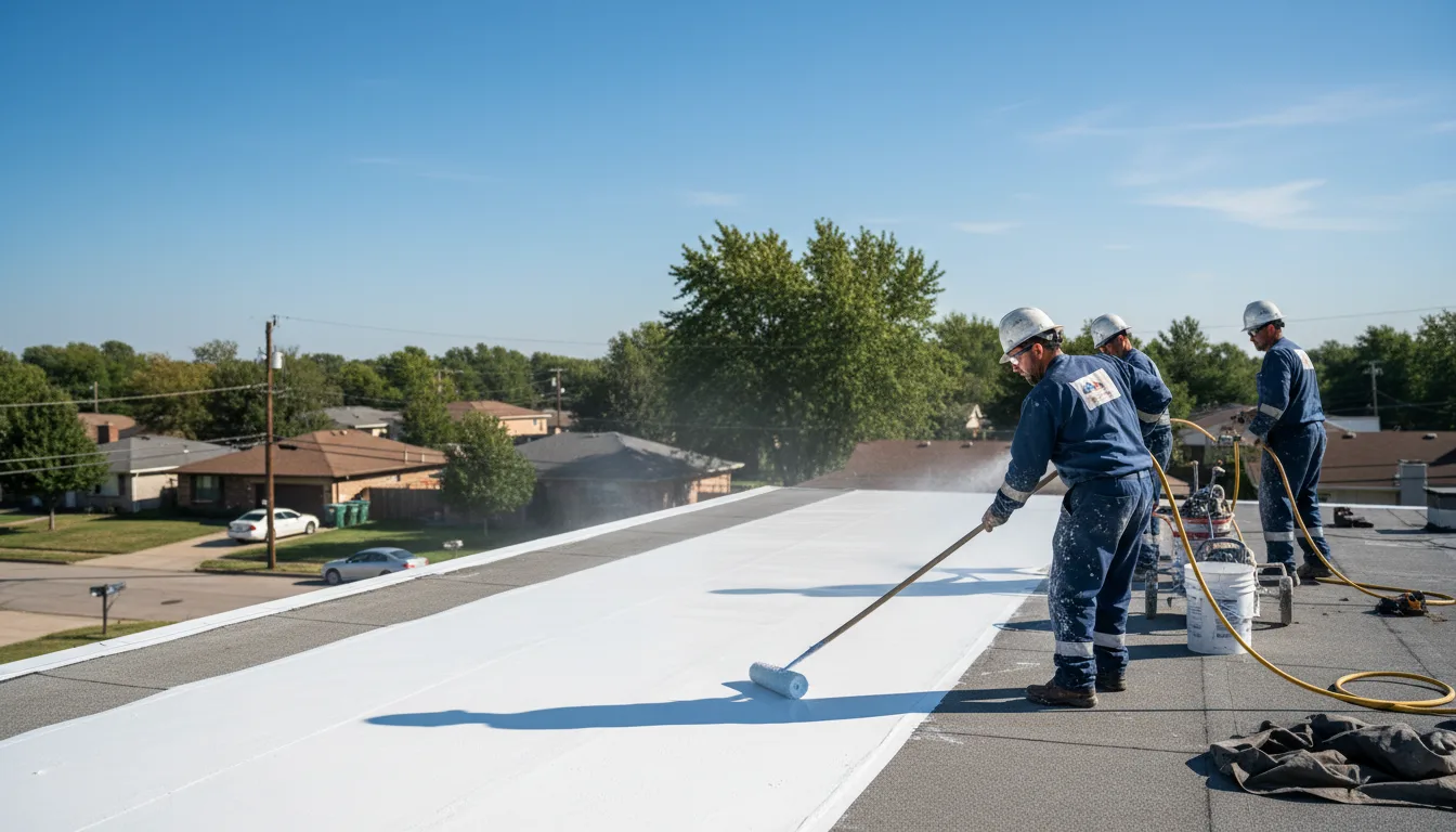 Commercial roof coating in Saxonburg, PA near me
